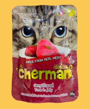 Cherman Wet cat food Tuna and Chicken Flavor Benefit of Cherman – For adult cats aged 1 year and up – With real meat ingredients – Rich in taurine, vitamins