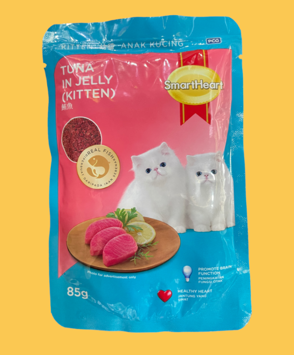 it is made from real meat, your cat will experience the soft and tender texture in every pouch of smartheart kitten food. - Promote Brain Function.