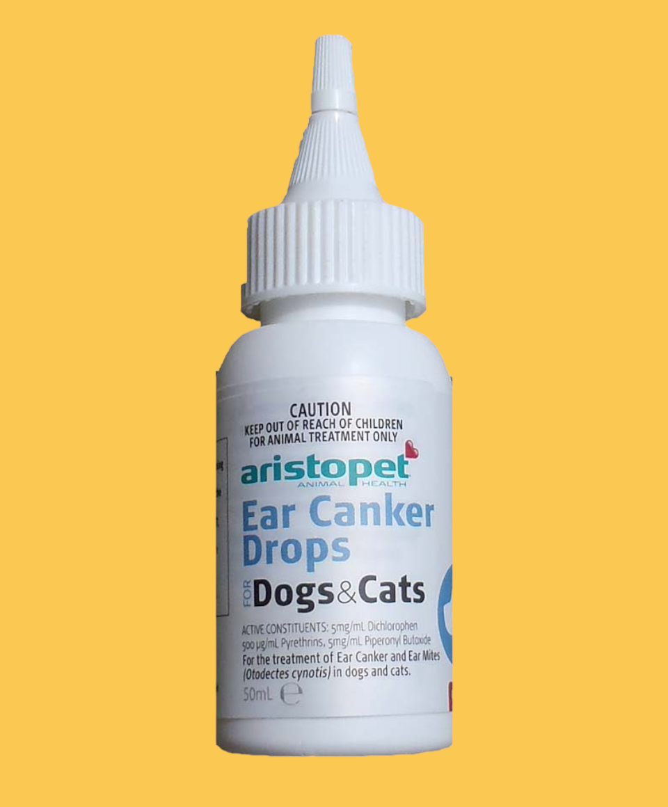 Aristopet Ear Canker Drops are designed to aid in the treatment of ear irritation caused by ear mite infections in dogs and cats. Aids in the treatment of ear mites (Otodectes cyanotis)Suitable for dogs and catsNon irritant formula moisturises ear canal and helps remove debris.