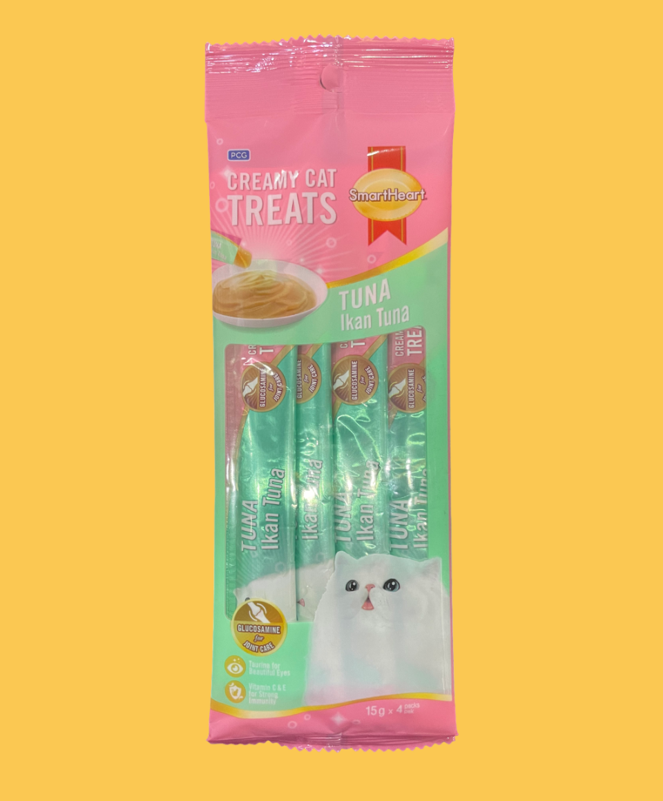 These treats keep their breath fresh. Healthier skin are upkept with the collagen in the treats. With added prebiotic, your cat's digestive system will also improve. Glucosamine and Taurine helps for joint care and providing them with a pair of beautiful eyes respectively.