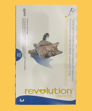 Revolution kills adult fleas and prevents flea eggs from hatching for one month and is indicated for the prevention and control of flea infestations (Ctenocephalides felis), prevention of heartworm disease caused by Dirofilaria immitis, and the treatment and control of ear mite (Otodectes cynotis) infestations.