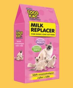 Product details of Coco Kat Kitten Milk Replacer 150g It is recommended as a food source for orphaned or rejected kittens or those nursing, but needing supplemental feeding. The Replacer is also recommended for growing kittens or adult cats that are stressed and require a source of highly digestible nutrients.